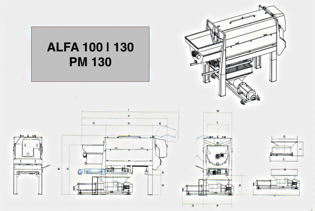 Технические данные ALFA 100 | 130 Технические данные ALFA 100 | 130 - гребнеотделитель высокой производительности